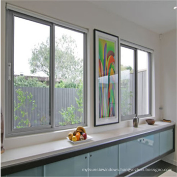 Top selling aluminum window sliding, framed double glazed sliding window